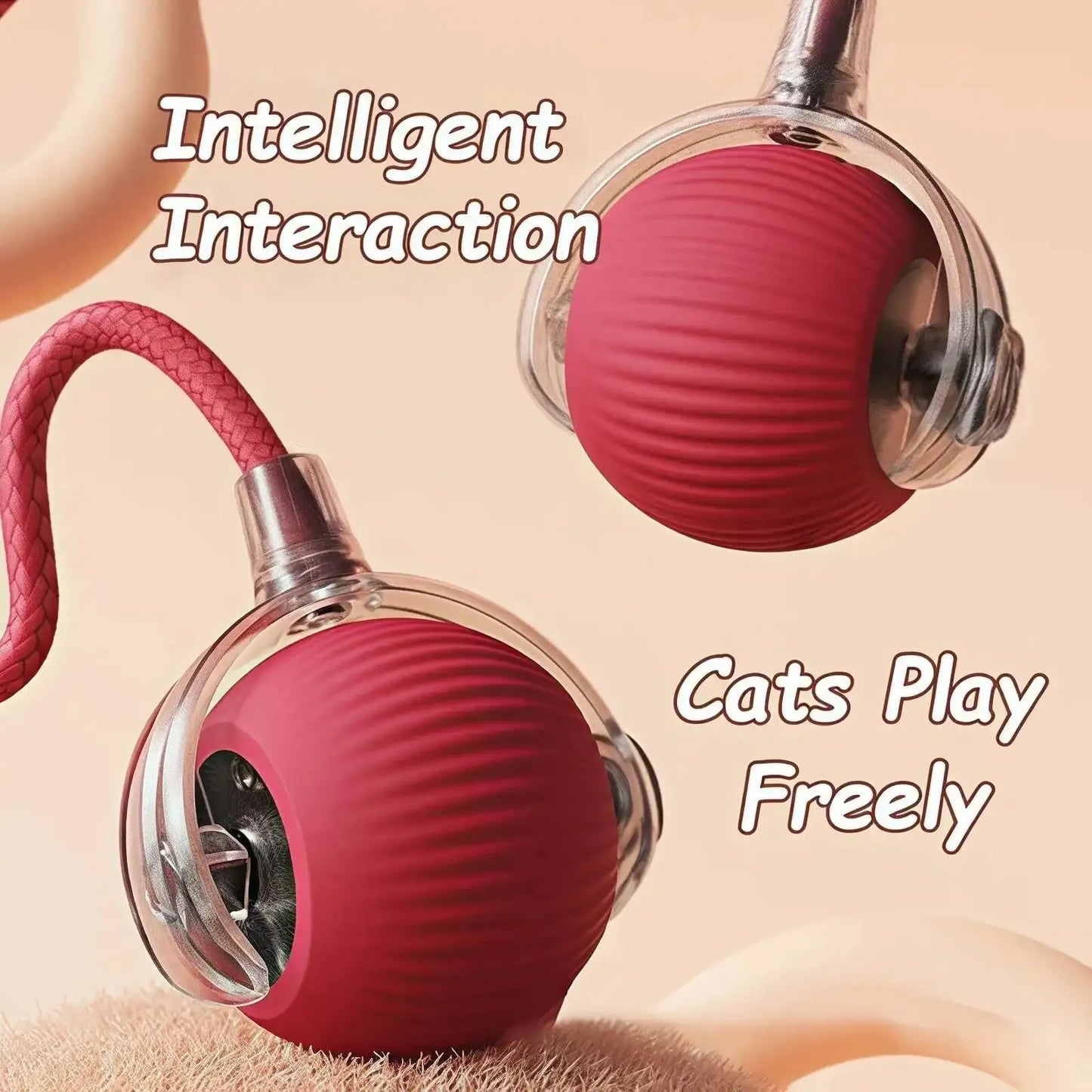 Interactive Rolling Ball Toy for Dogs and Cats - Automatic, Rechargeable, and Perfect for Training