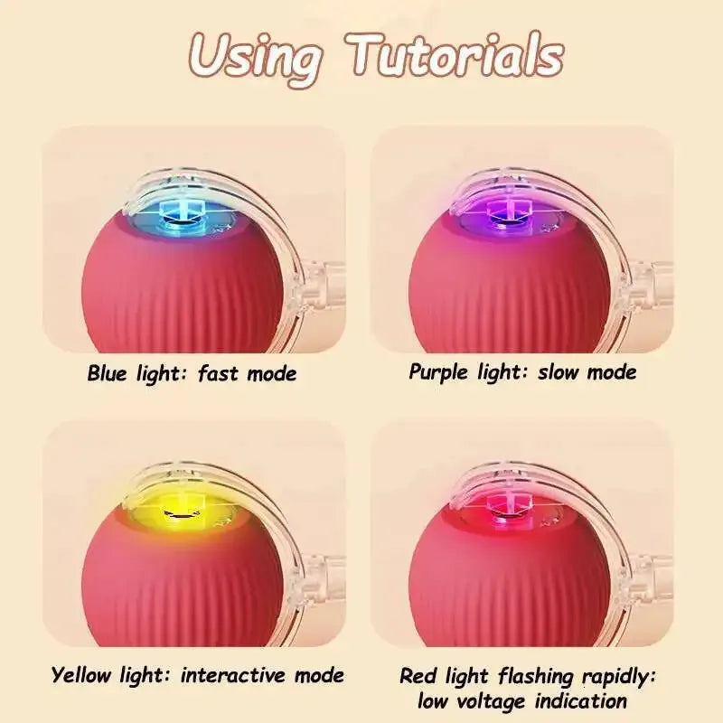 Interactive Rolling Ball Toy for Dogs and Cats - Automatic, Rechargeable, and Perfect for Training