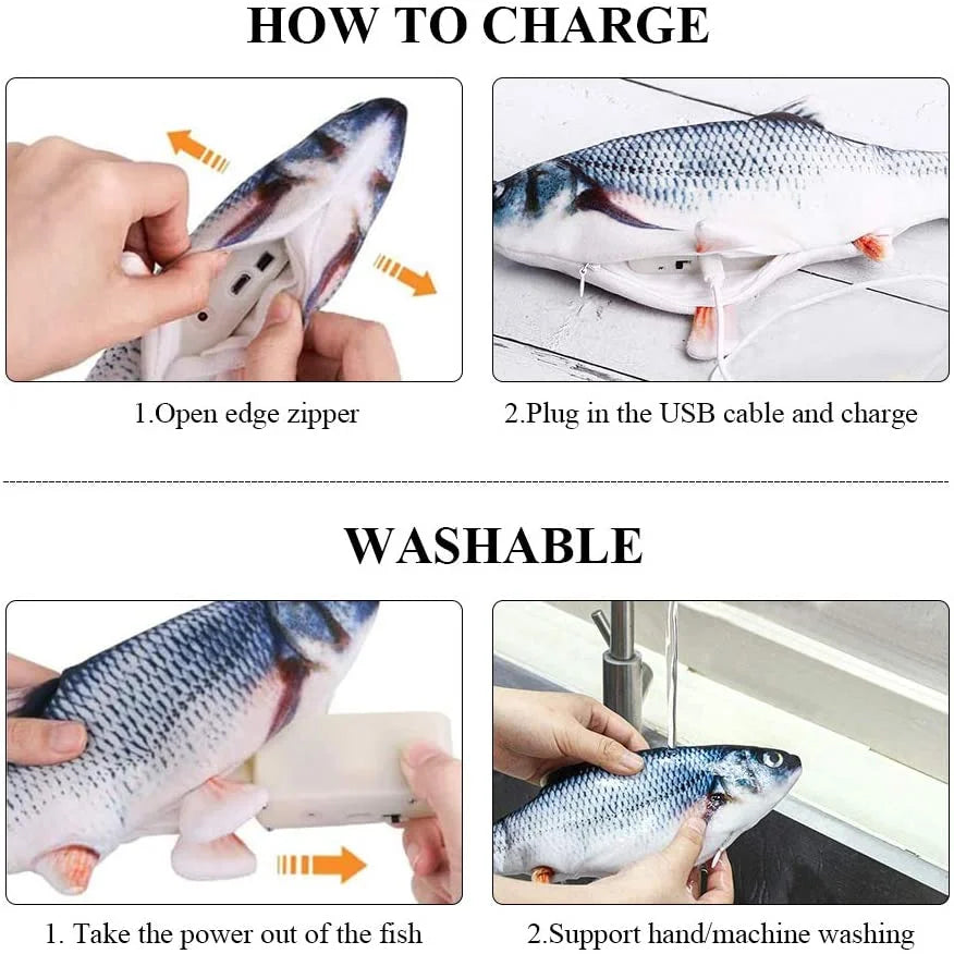 🐾✨ Unleash the Fun: Interactive Electronic Floppy Fish Toy for Pets 🐟🎉🐕🐈