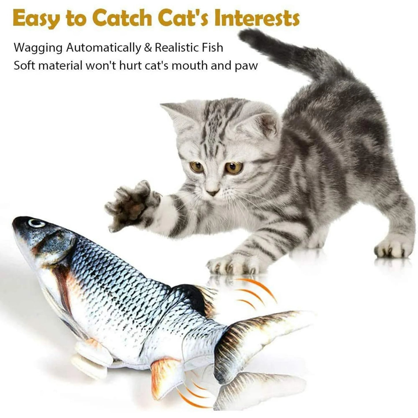 🐾✨ Unleash the Fun: Interactive Electronic Floppy Fish Toy for Pets 🐟🎉🐕🐈