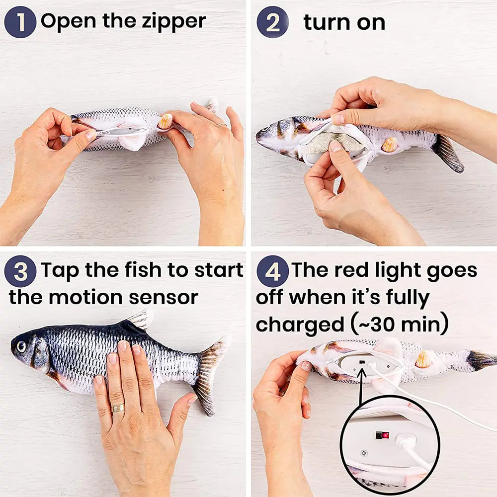 🐾✨ Unleash the Fun: Interactive Electronic Floppy Fish Toy for Pets 🐟🎉🐕🐈